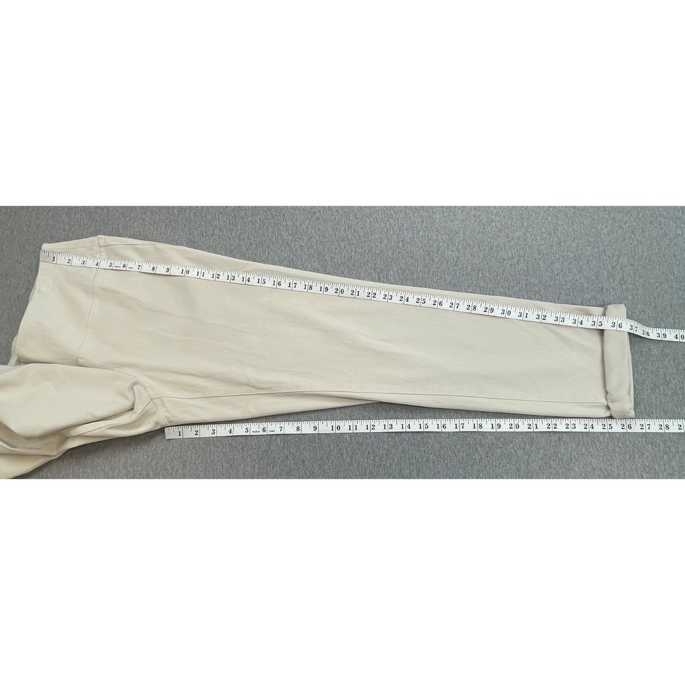 J Jill Pants Womens Medium White Cotton Blend Stretch Pull On Cuffedu - Picture 5 of 6